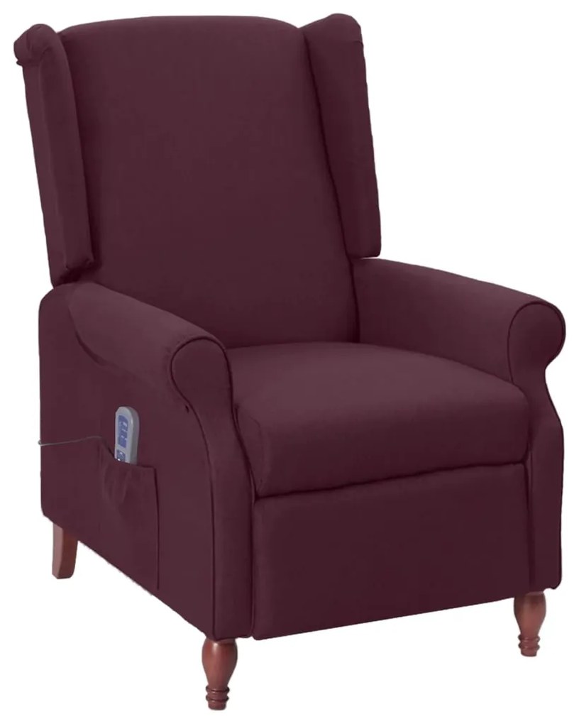 342234 vidaXL Poltrona de massagens reclinável tecido roxo
