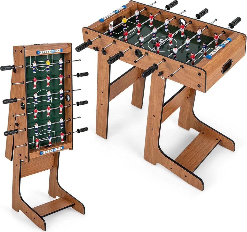 Mesa matraquilhos dobrável para crianças 33 x 36 x 109 cm com alça resistente 2 bolas e marcador Castanha