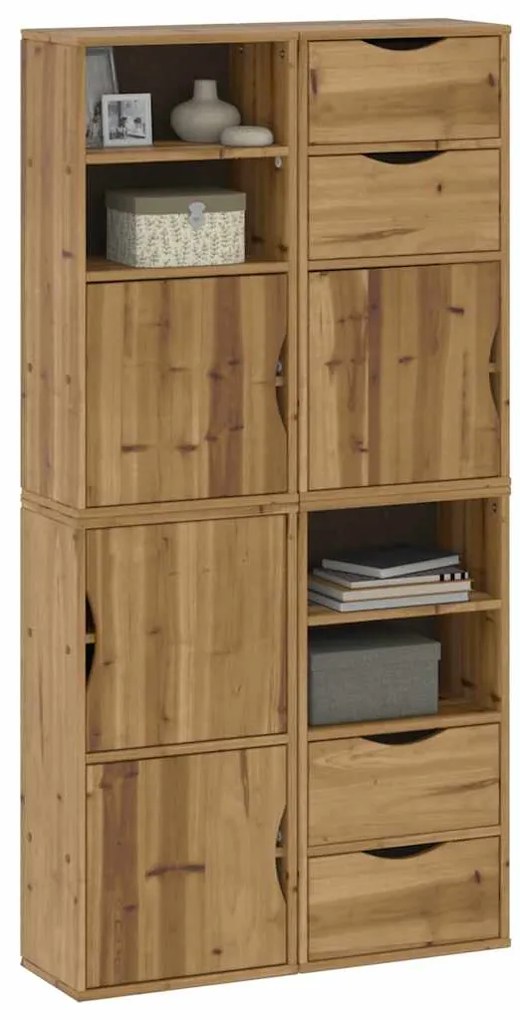 Móveis de apoio 4 pcs ODDA 40x24x79 cm pinho de madeira maciça