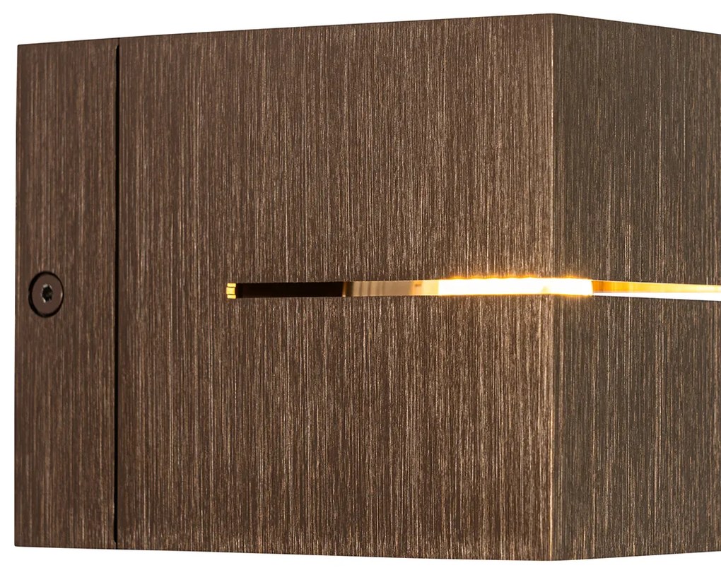 Candeeiro de parede moderno bronze escuro - Transfer Groove