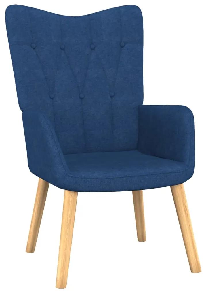 327527 vidaXL Cadeira de descanso tecido azul