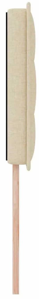 Cabeceira LED Design Linhas Creme 90 cm Tecido