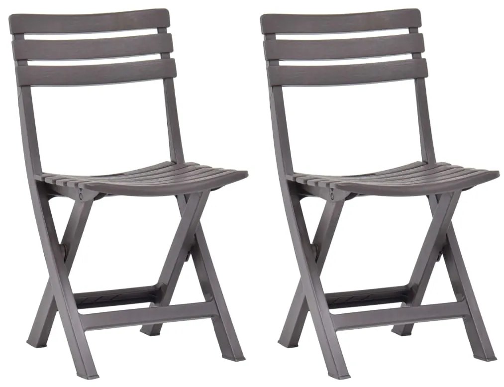 Cadeiras de jardim dobráveis 2 pcs plástico moca