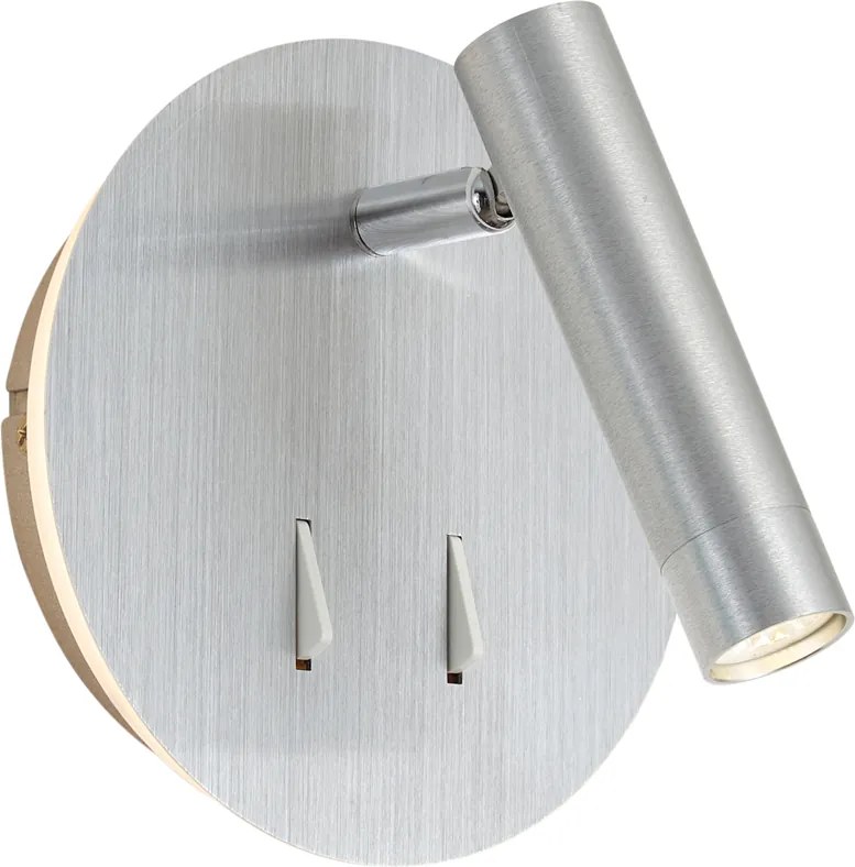 Candeeiro de Parede Moderno de Aço Incl. LED com USB-C - Croft