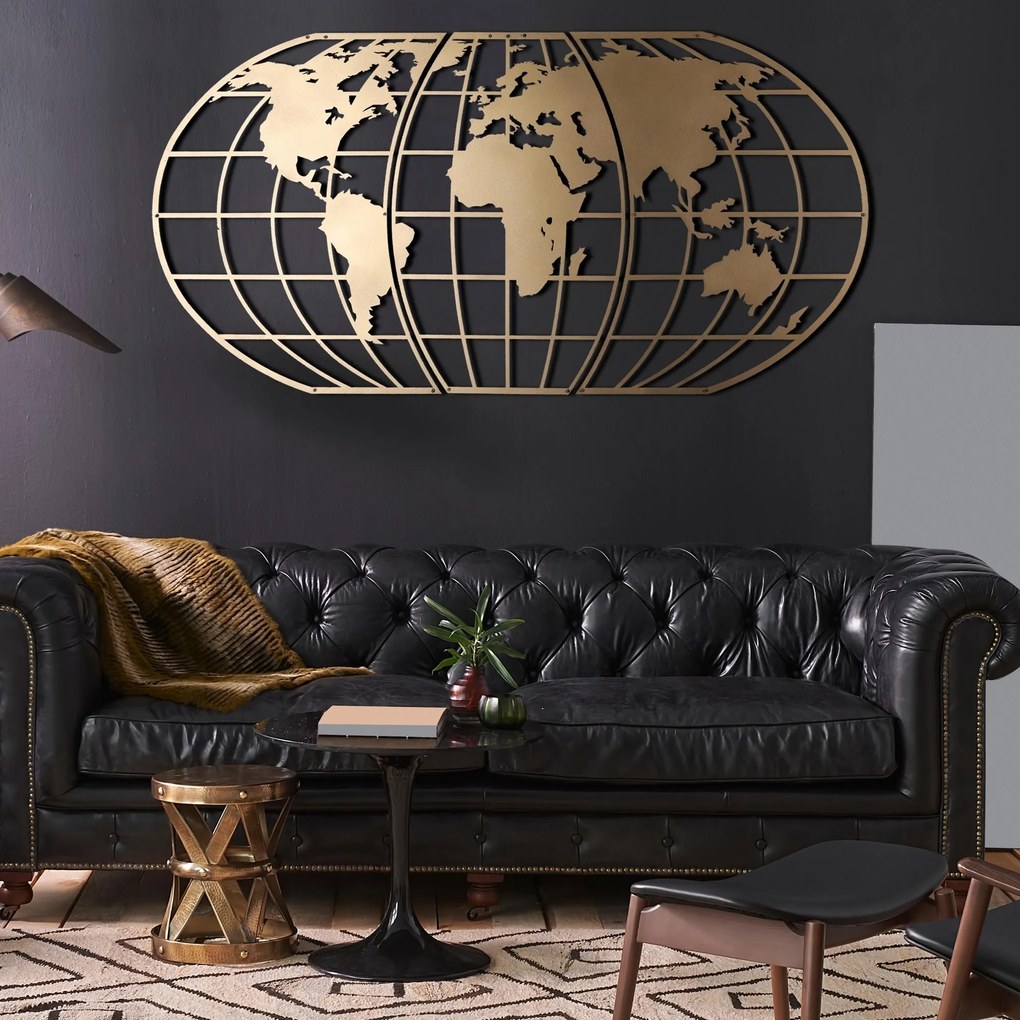 Acessório Decorativo de Metal Mt-03 – Dourado – 60 x 120 cm