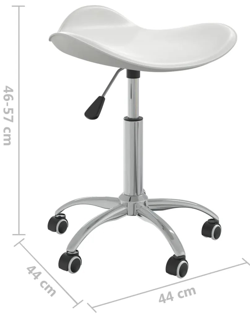 Cadeira de jantar giratória couro artificial branco