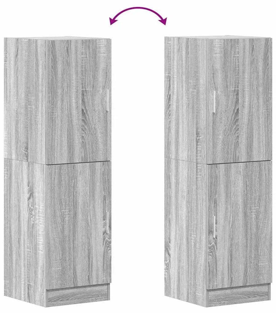Armário cozinha 38x41,5x131,5cm derivados madeira sonoma cinza