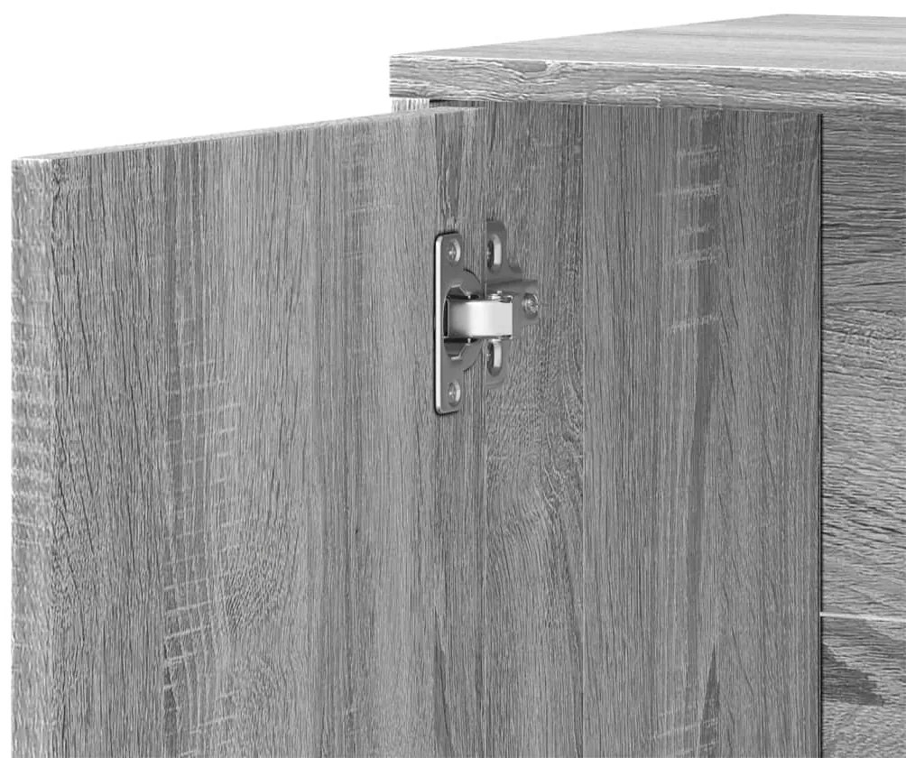 Aparadores 2 pcs 60x31x70 cm derivados madeira cinzento sonoma