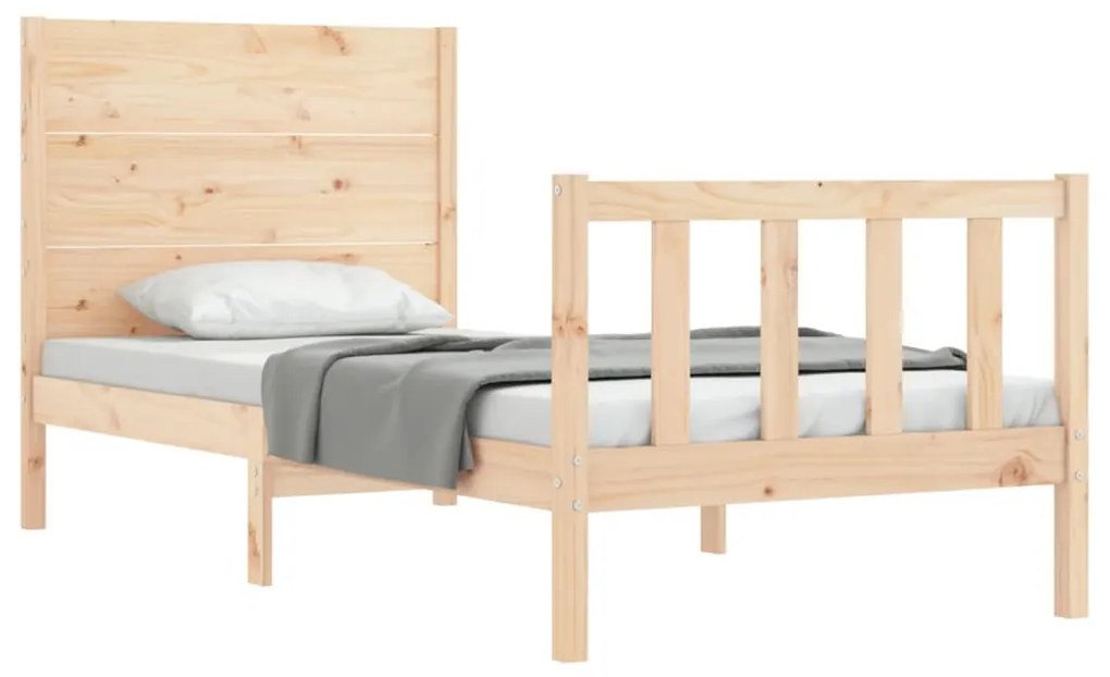Cama sem colchão 100x200 cm madeira de pinho maciça