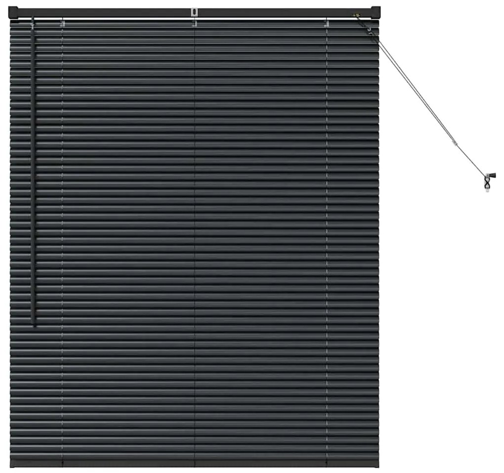 Persiana de Janela com cortinas Outros Manual Preto 100 x 130 cm Alumí