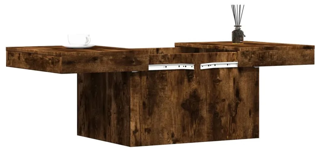 Mesa de centro 100x55x40 cm derivados madeira carvalho fumado