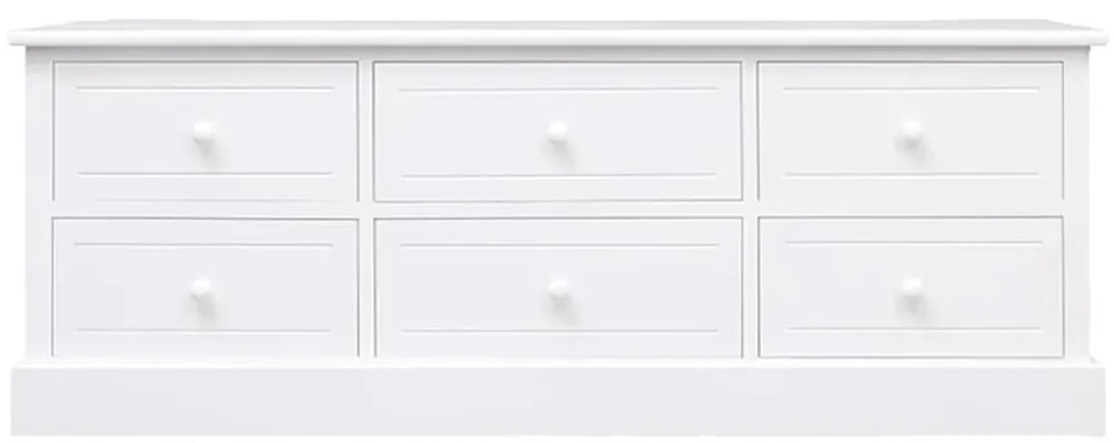 Móvel de TV 108x30x40 cm madeira de paulownia maciça branco
