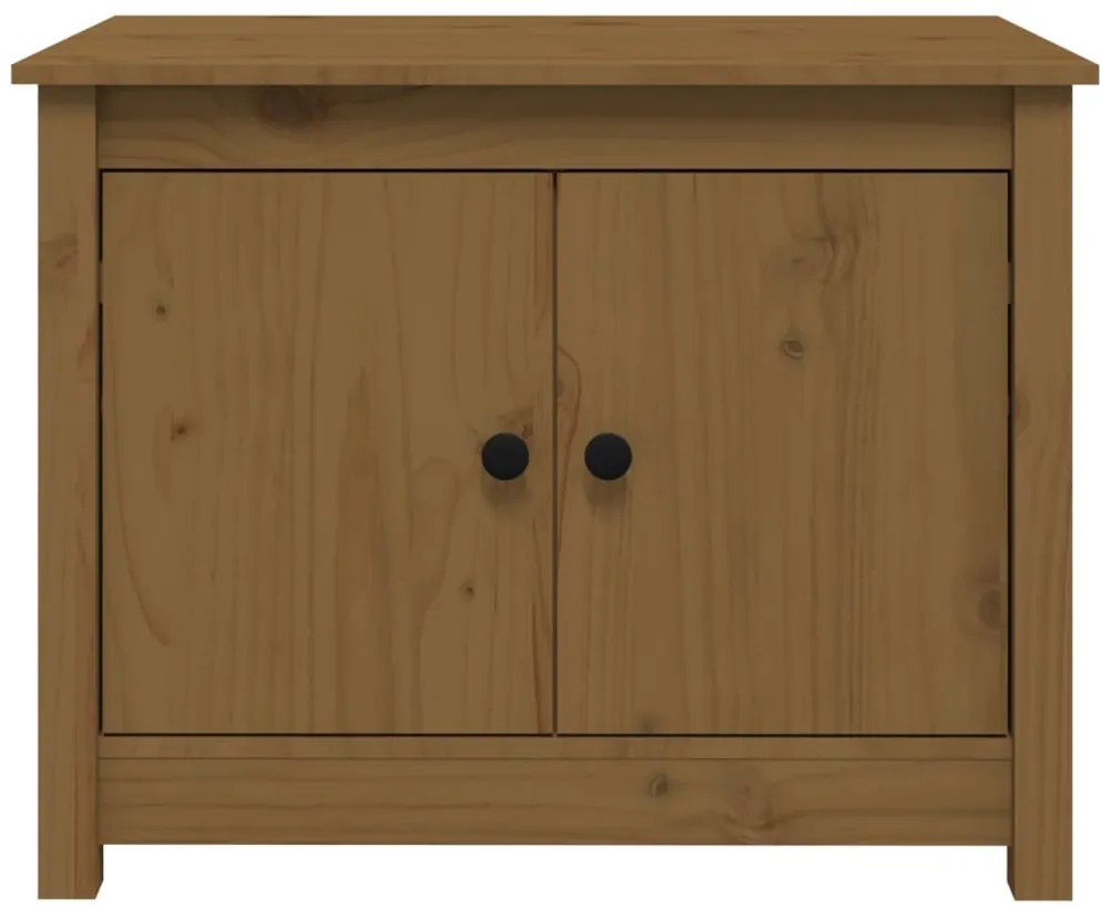 Mesa de centro 71x49x55 cm pinho maciço castanho mel