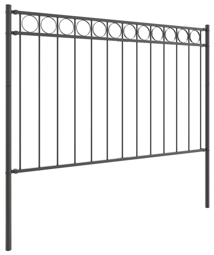 Cerca de Jardim Cinza 1,7x1 m em Aço