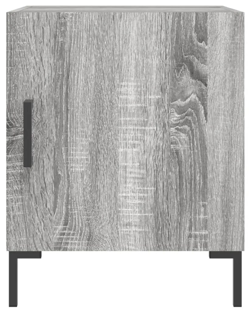 Mesa cabeceira 40x40x50 cm derivados de madeira cinzento sonoma