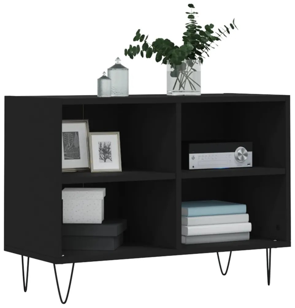 Móvel de TV 69,5x30x50 cm derivados de madeira preto