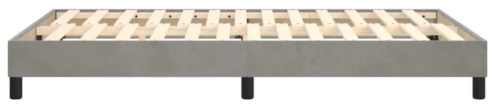 Estrutura de cama sem colchão 120x200 cm veludo cinzento-claro