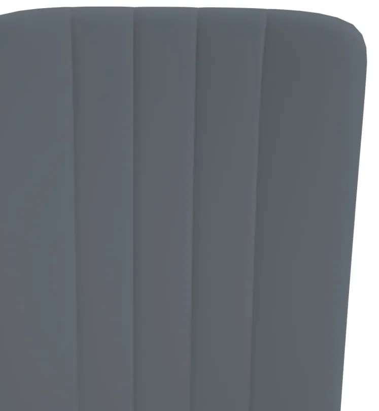 Cadeiras de jantar 2 pcs veludo cinzento-escuro