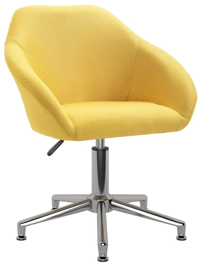 vidaXL Cadeira de escritório giratória tecido amarelo