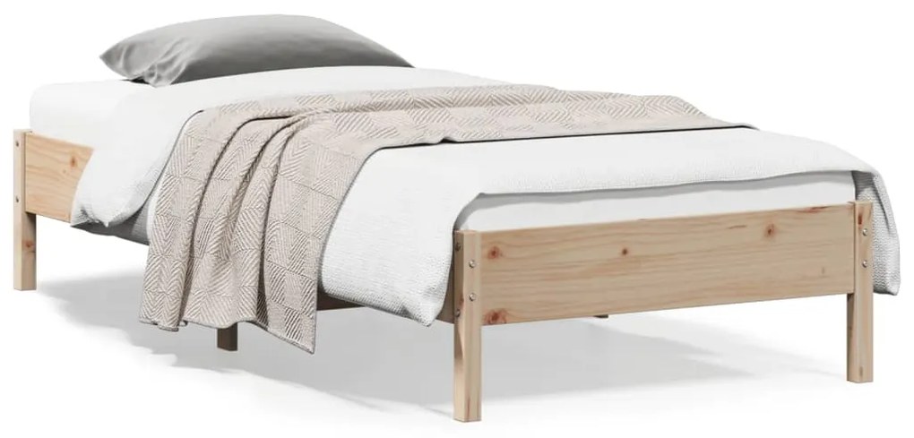 842710 vidaXL Estrutura de cama 90x200 cm madeira de pinho maciça