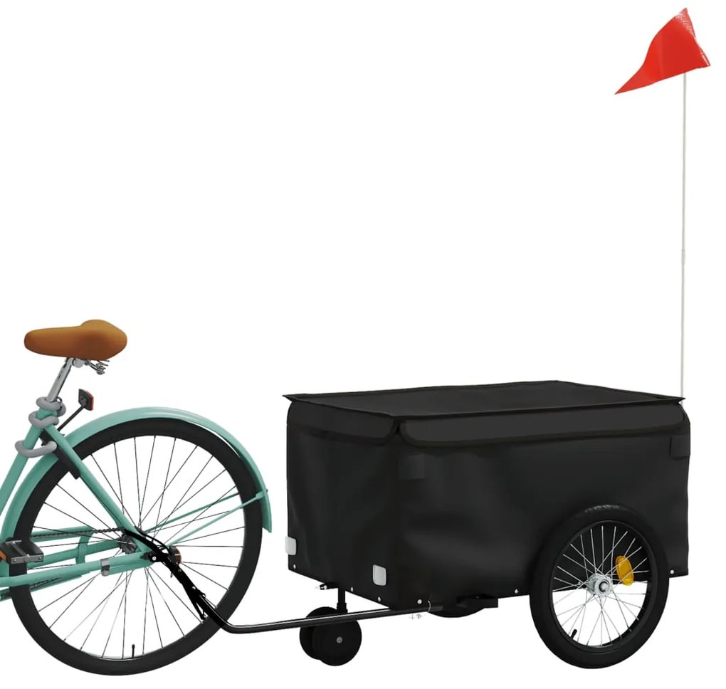Reboque para bicicleta 30 kg ferro preto