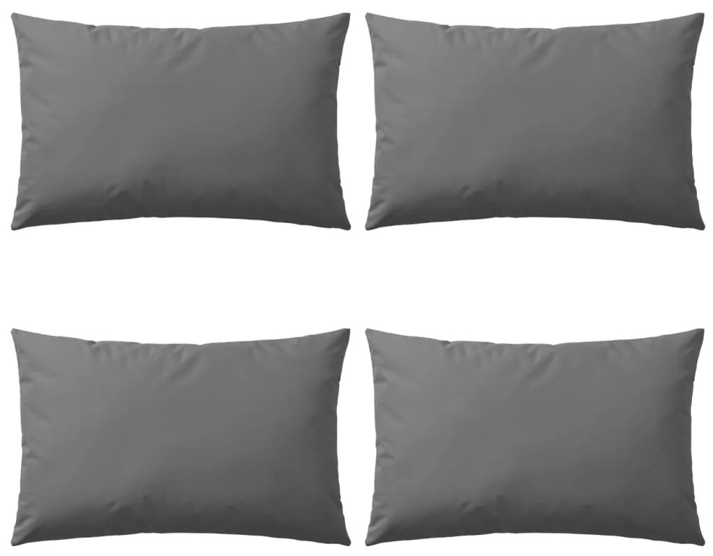 132305 vidaXL Almofadas para exterior 4 pcs 60x40 cm cinzento