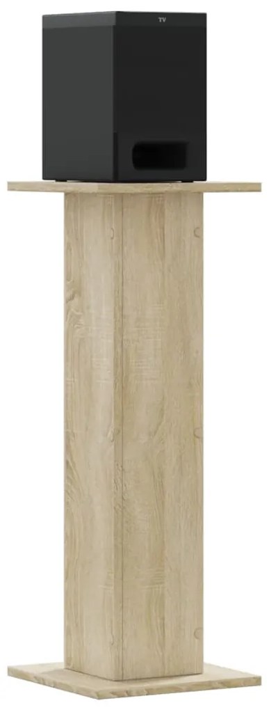 Suportes de colunas 2 pcs derivados madeira carvalho sonoma
