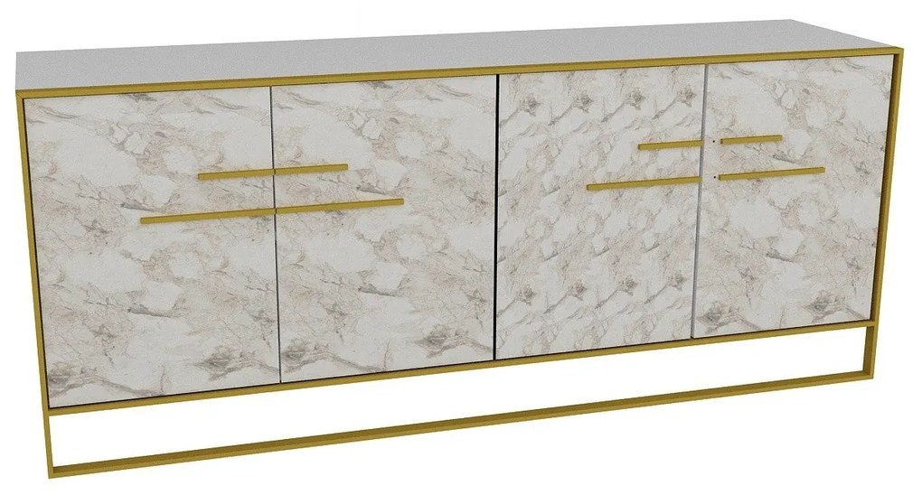 Console Polka – Gold White – 179,9 cm x 75 cm x 47,3 cm