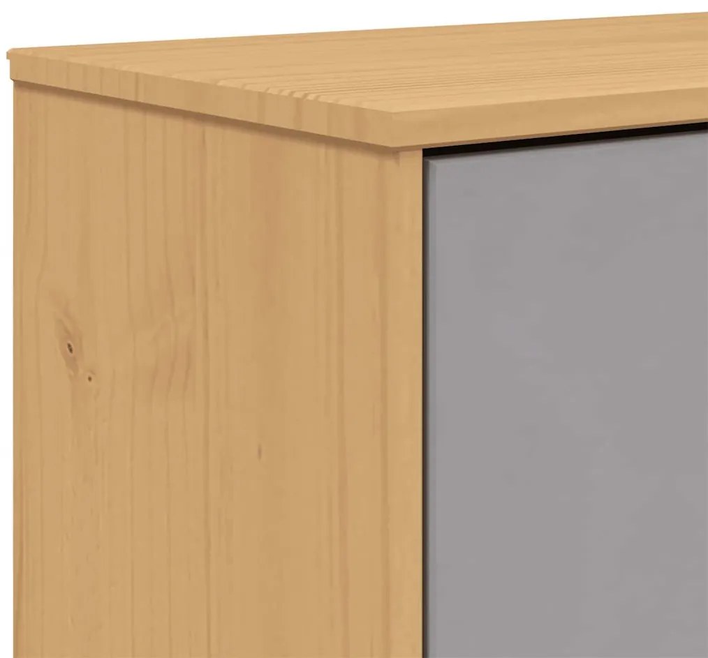 Sapateira OLDEN 55x35x120 cm pinho maciço cinzento/castanho