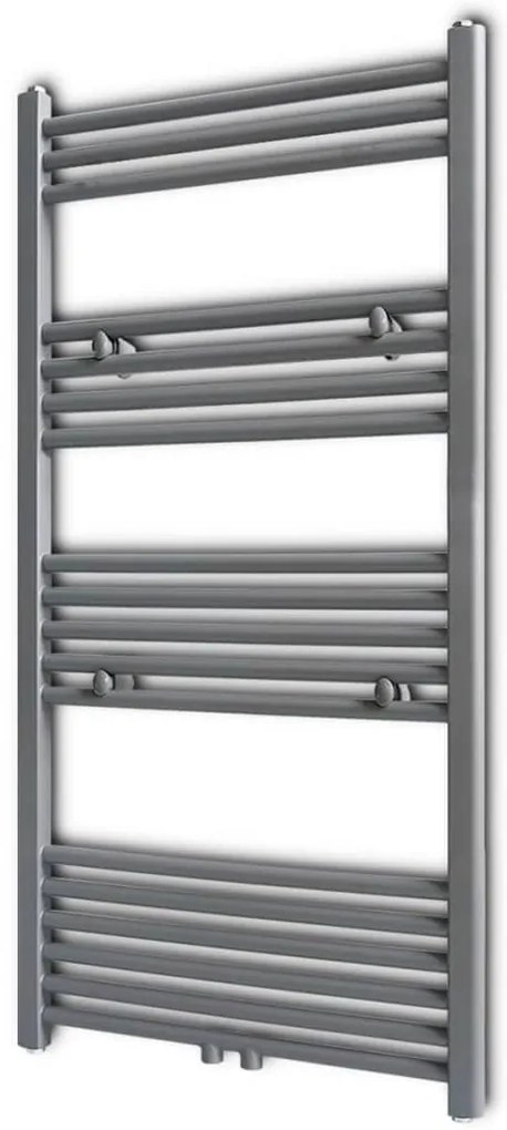 Aquecedor toalhas casa de banho liso 600 x 1160 mm cinza