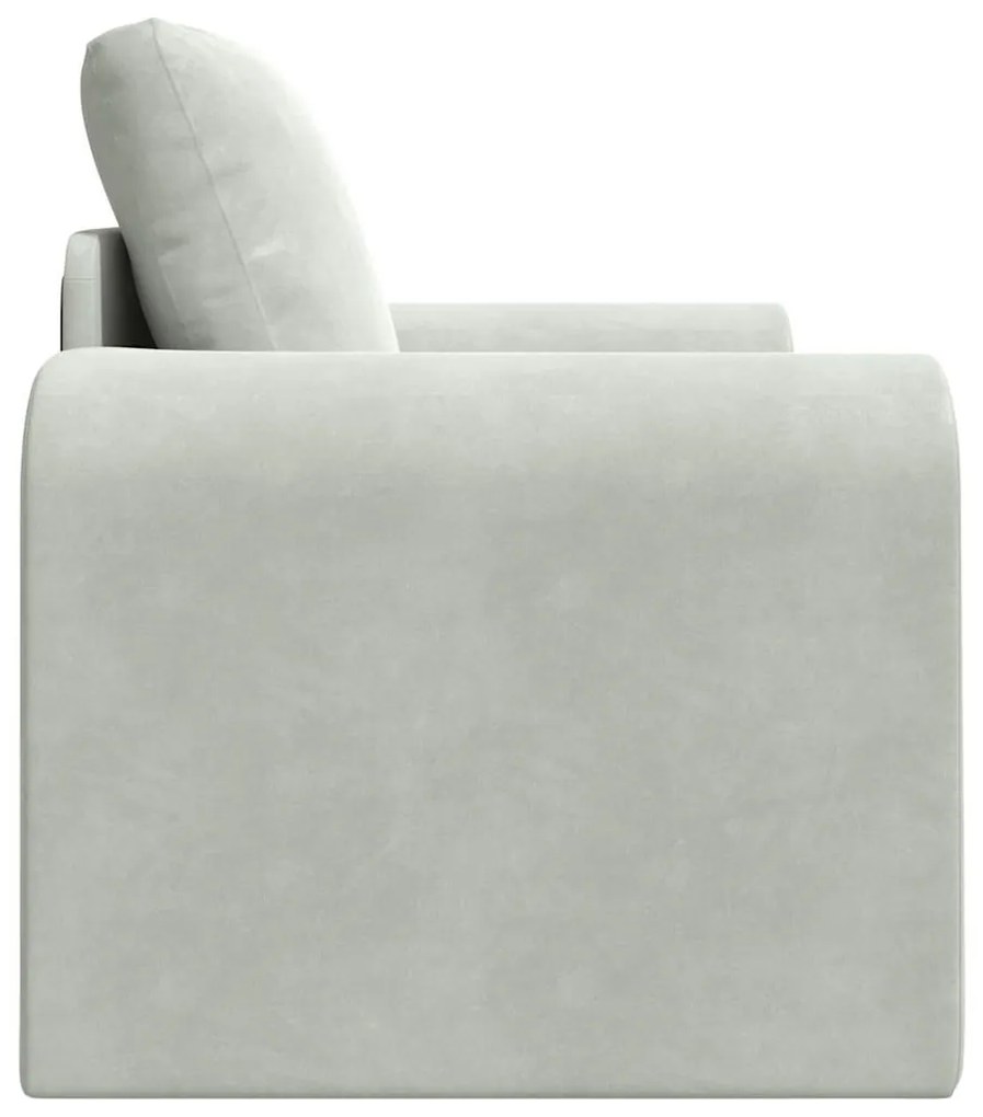 Sofá Cama 2-em-1 Cinza Claro 98x71x83 cm Veludo