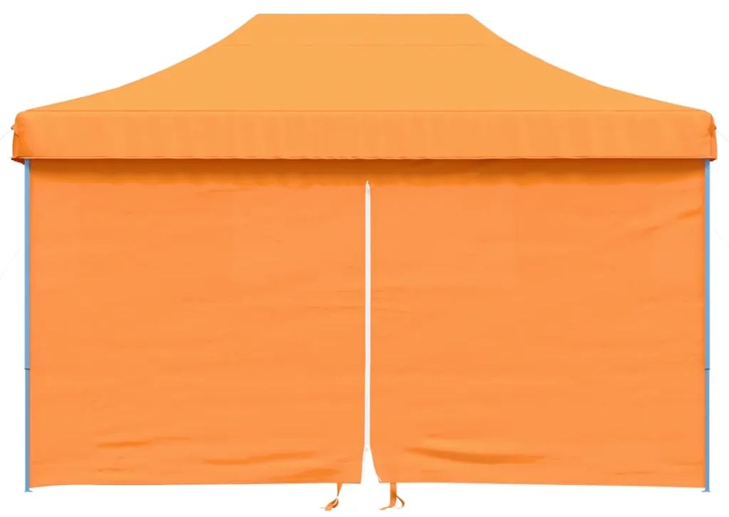 Tenda para festas pop-up dobrável c/ 4 paredes laterais laranja