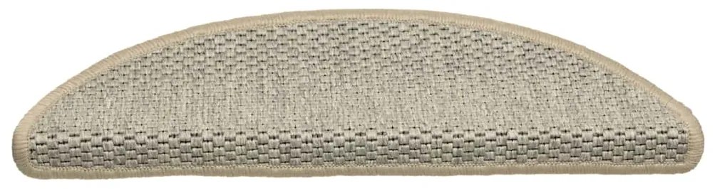 Tapetes escada adesivos aspeto sisal 30pcs 56x17x3cm