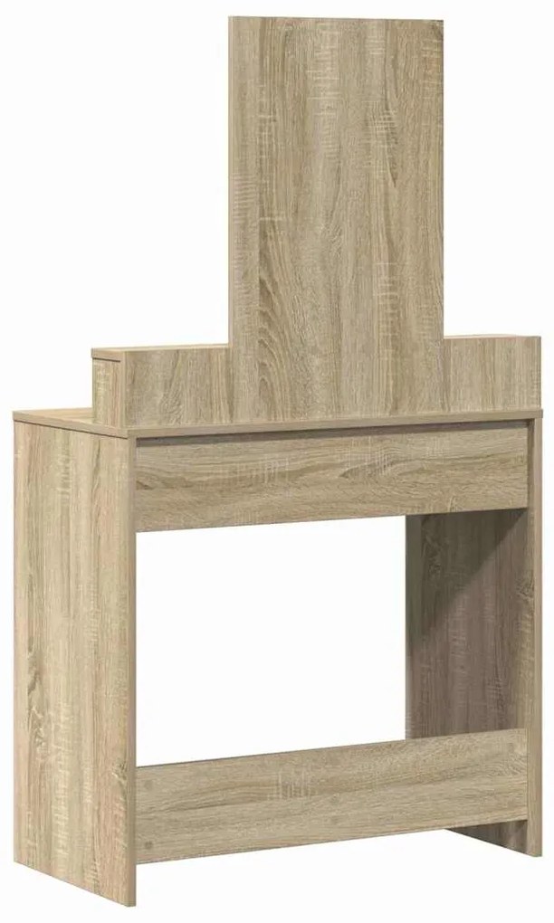 Mesa de maquilhagem vidaXL com gavetas em Carvalho Sonoma 79x41x140 cm