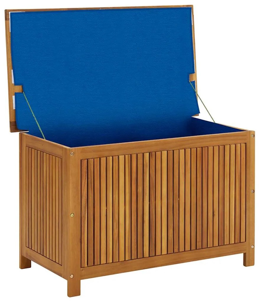 Caixa arrumação para jardim 90x50x58cm madeira acácia maciça