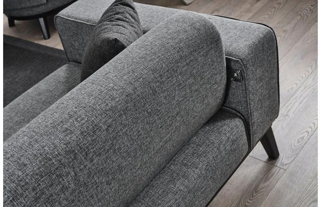 Sofá-cama de 3 Lugares Bali – Cinzento Claro – 222 cm x 92 cm x 74 cm