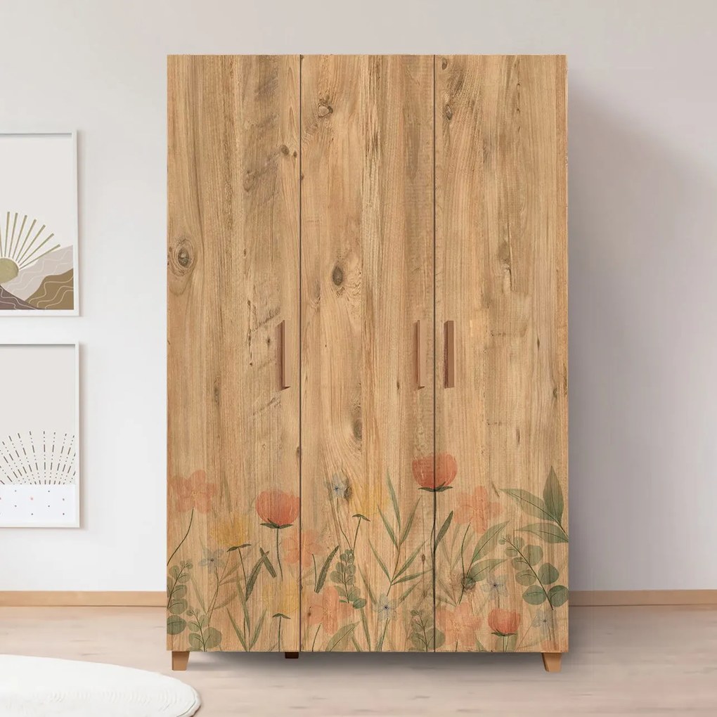 ****  
Roupeiro Leva Hedera – Atlantic Pine – 120 cm x 189 cm x 48 cm