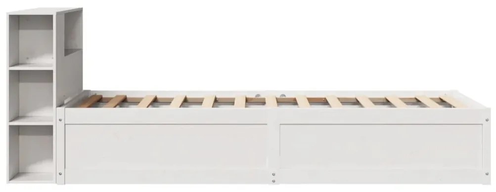 Cama sem colchão 75x190 cm madeira de pinho maciça branco