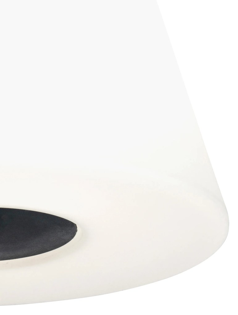 LED Candeeiro de pé de exterior moderno inteligente com abajur preto e branco incl. Wifi A60 - Virginia Design