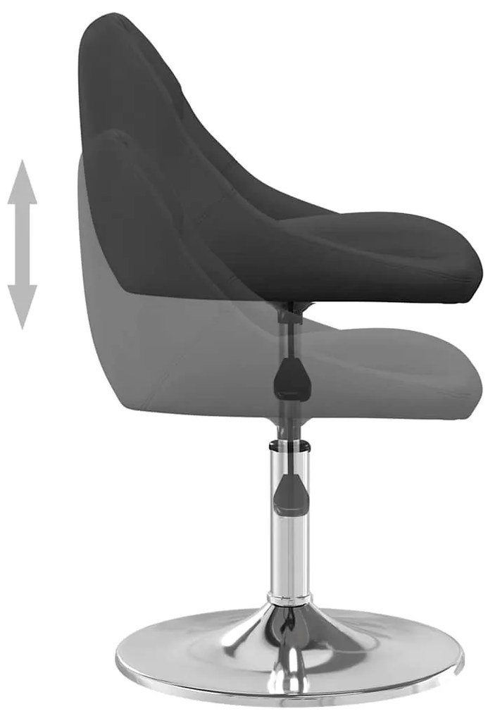 Cadeiras de jantar giratórias 2 pcs veludo preto