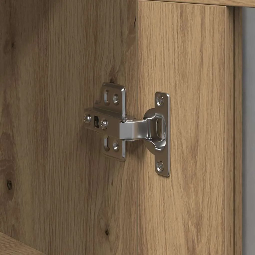 Armário de Parede vidaXL com Portas de Vidro Carvalho Artesão 69,5x34x