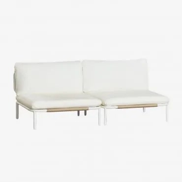 Sofá Modular De Jardim De 2 Peças Em Aço Roubly Beige De Amêndoa - Sklum