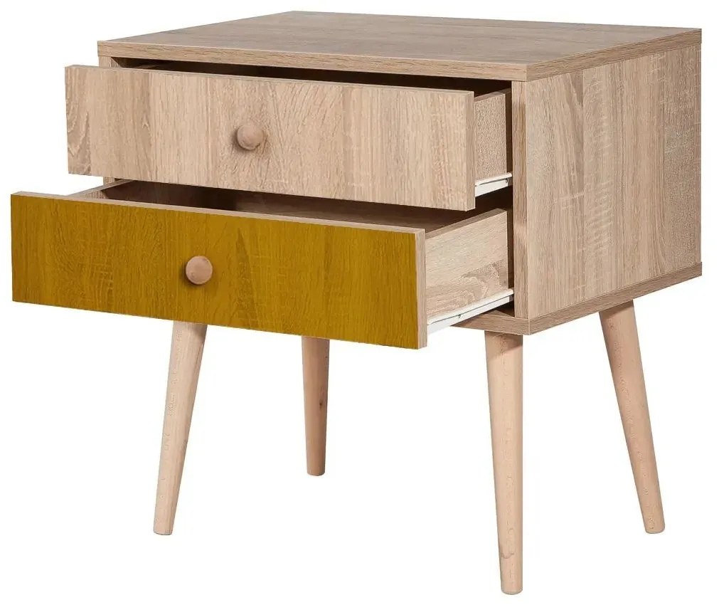 Mesa de Cabeceira City Two – Multicolor – 60x61x40 cm