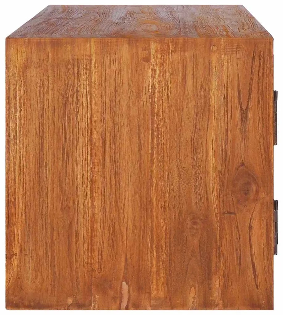 Armário de parede TV 90x30x30 cm madeira de teca maciça