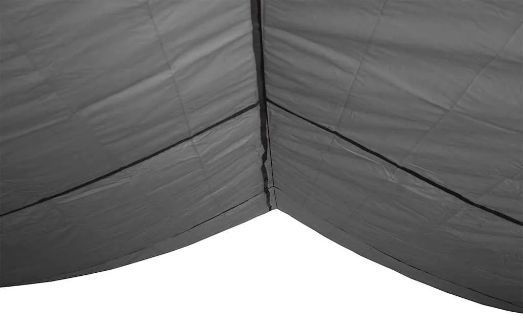 Lona de campismo 420x440 cm impermeável cinzento e laranja