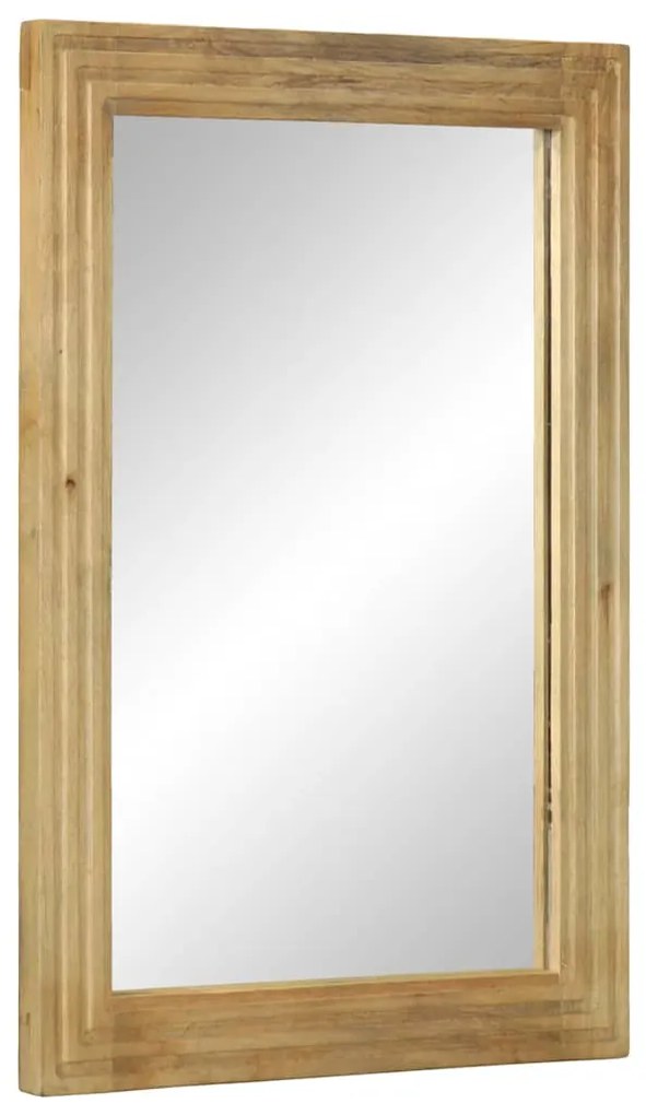 Espelho casa de banho 50x70x2,5 cm mangueira maciça castanho