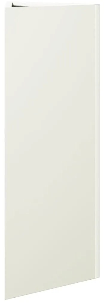 Vaso/floreira de jardim triangular 30x26x75 cm aço branco