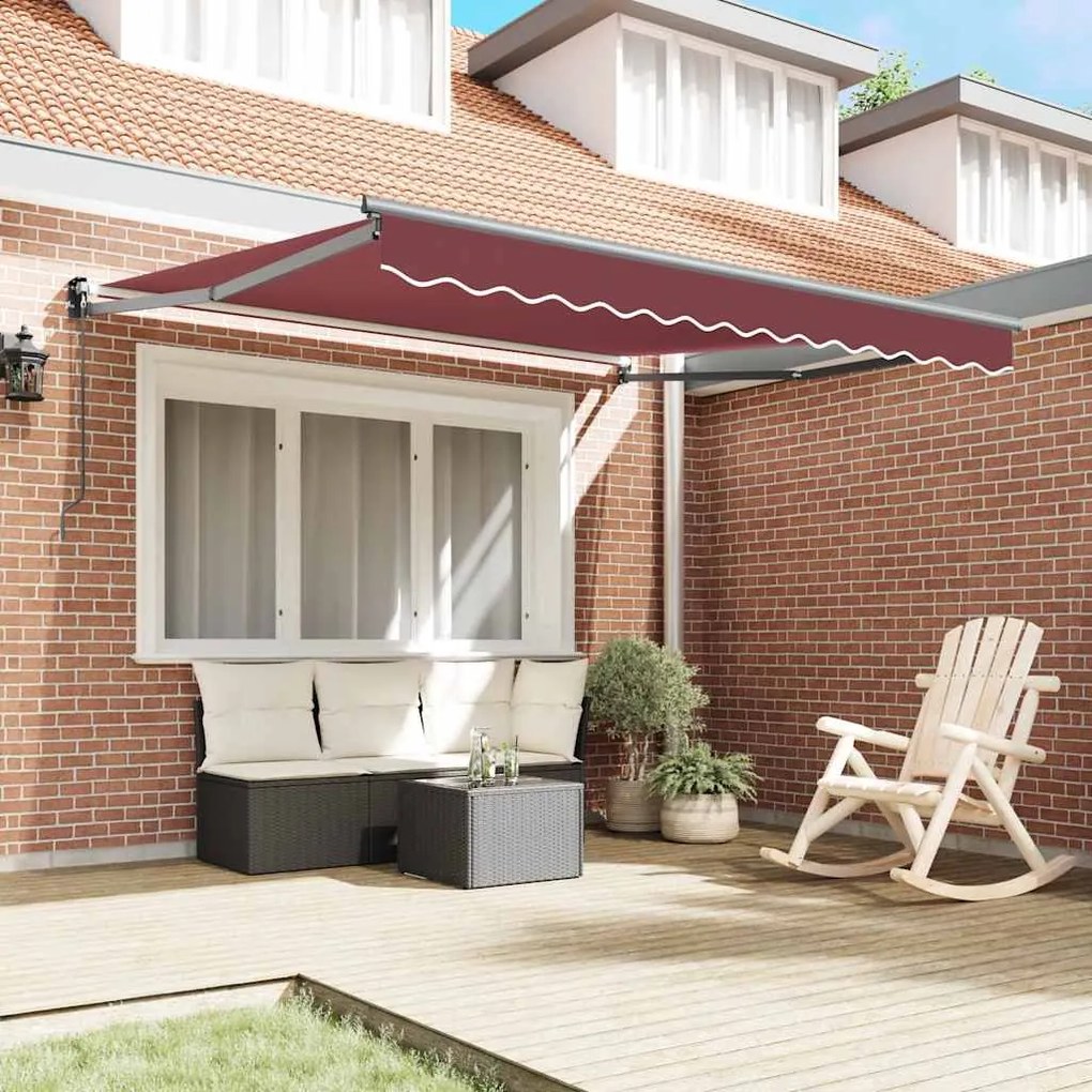 Toldo retrátil manual 300x250 cm bordô
