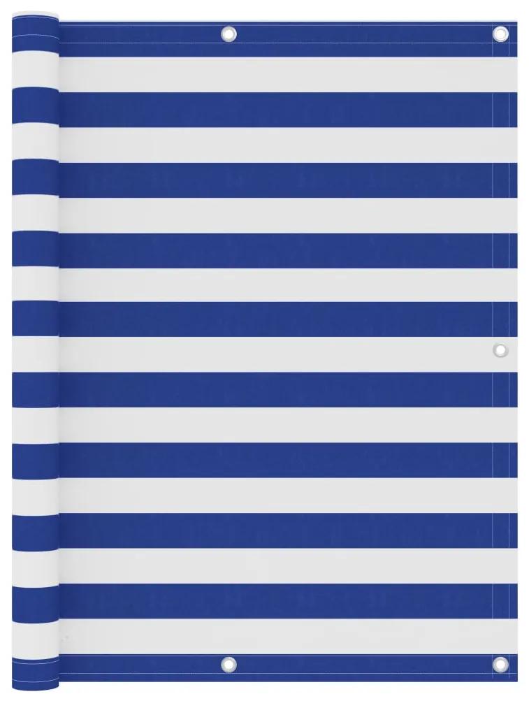 Tela de varanda 120x600 cm tecido Oxford branco e azul