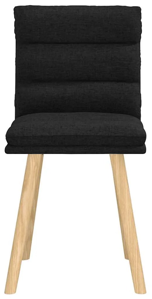 Cadeiras de jantar 2 pcs tecido preto